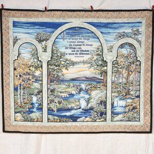 New handmade quilted Serenity Prayer wall hanging, throw 46 x 38 beautiful gift